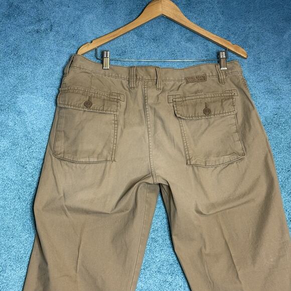 Lucky Brand Men’s Jeans Size 34 Tan Khaki Straight Leg Pants Fits 34x31 - Picture 10 of 16